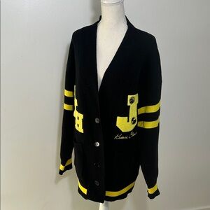 Keiser Clark Utah Jazz Black and Yellow Button-Up Cardigan